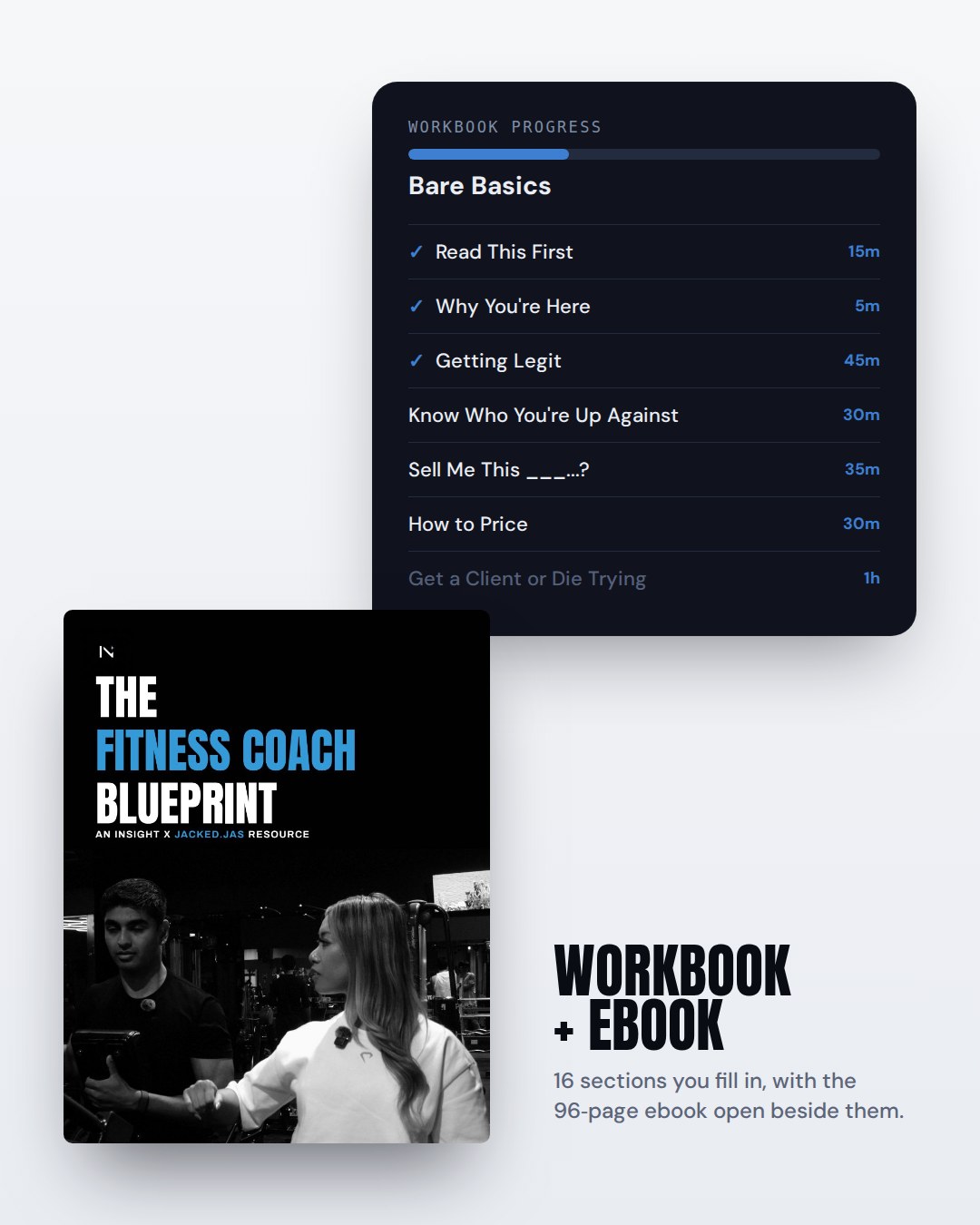 The ebook beside the workbook